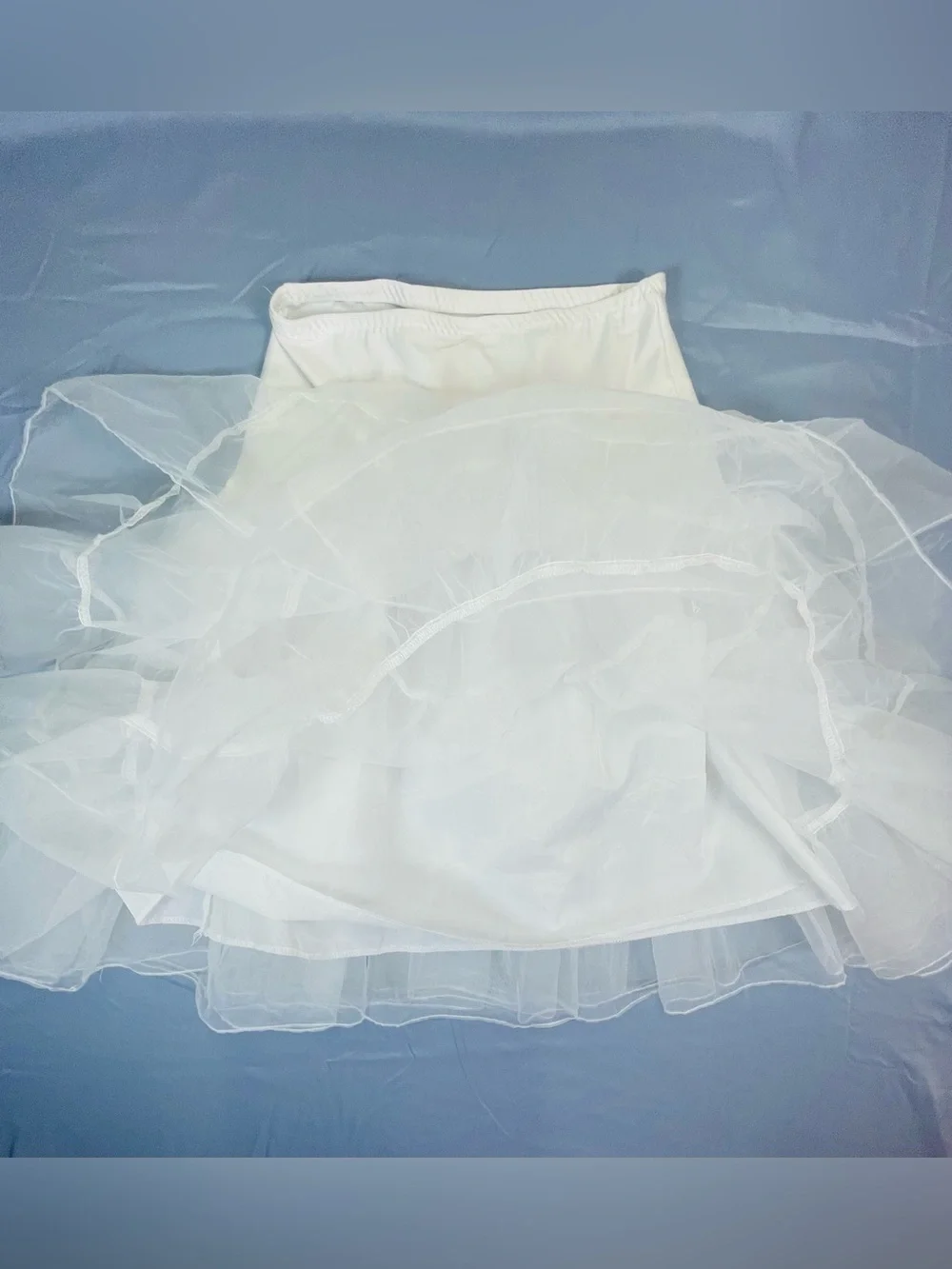 White Tiered Tulle Skirt - Classic Women's Petticoat size L